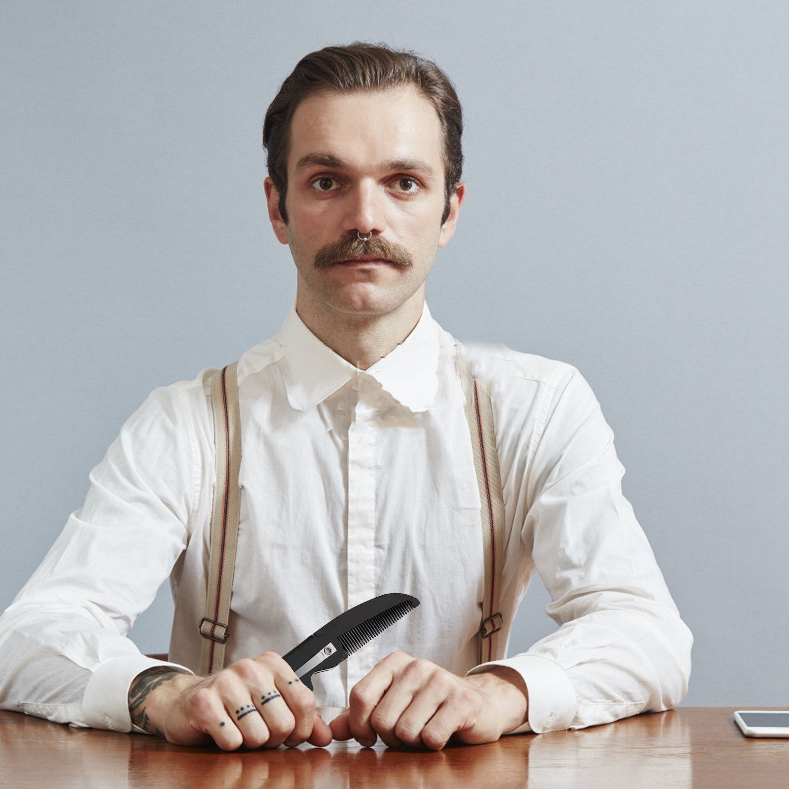 Men'S Beard Grooming - Juego de 4 Peines Plegables para