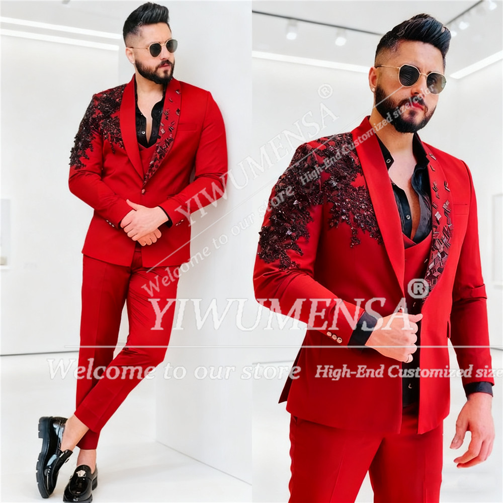 Mens Grooming Kit Luxury - Trajes con cuentas de cristales de