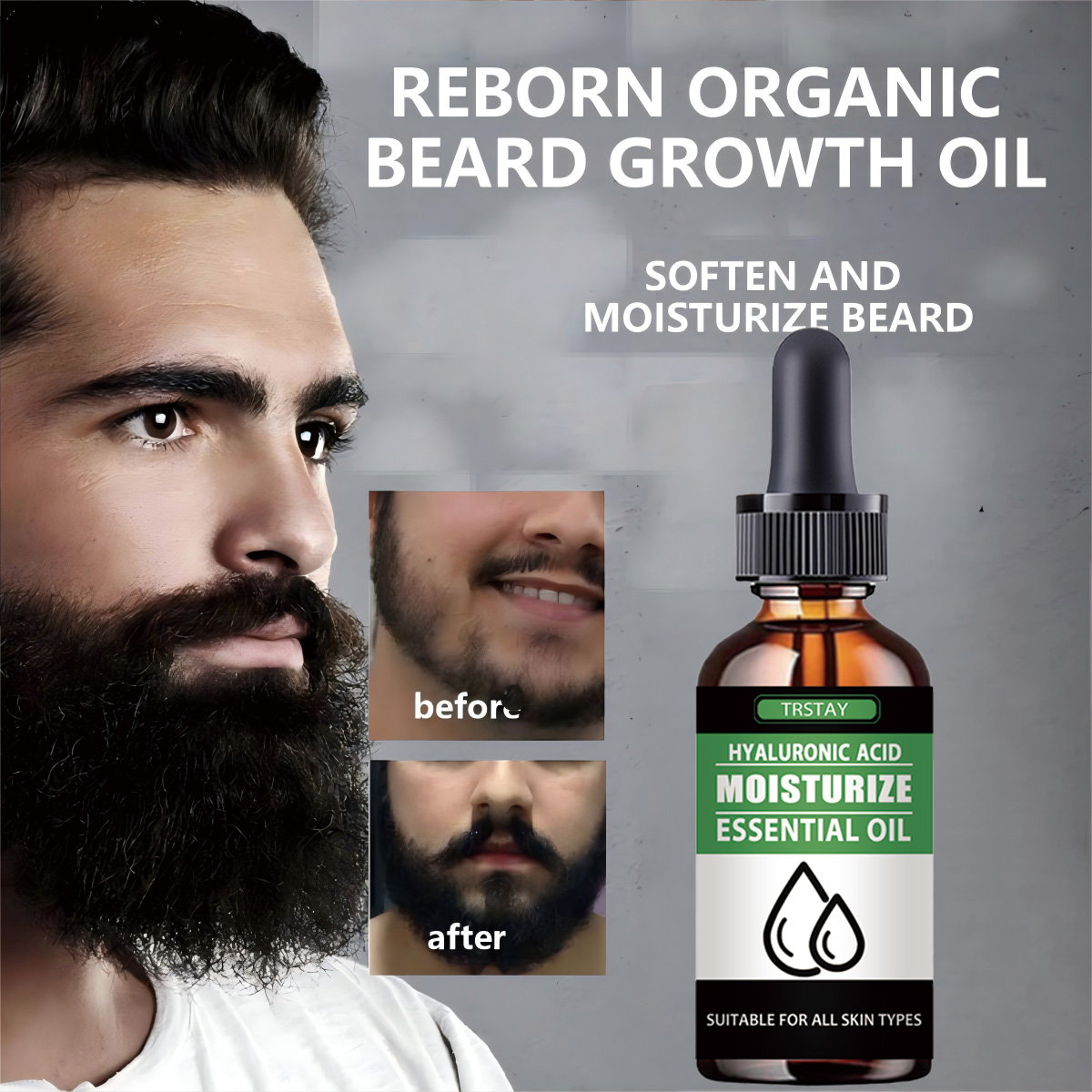 Men'S Grooming Products - 100% Natural acelera el vello Facial