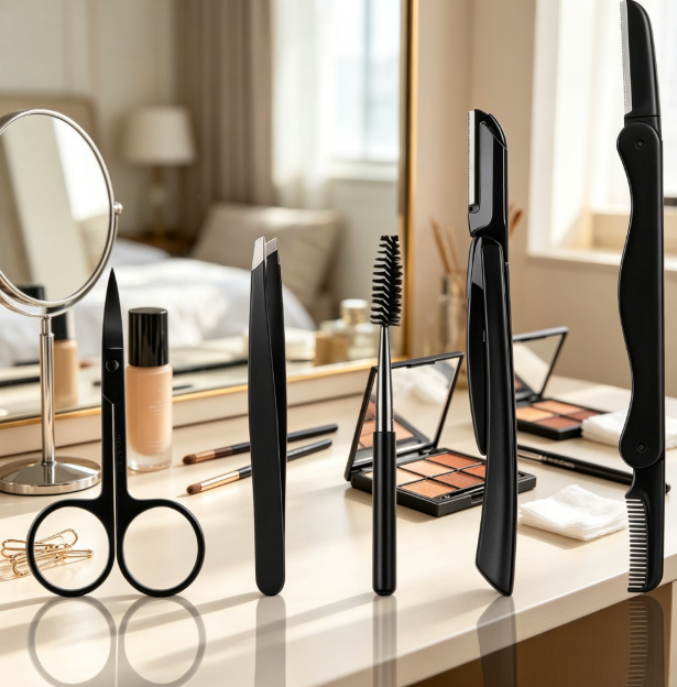 Men'S Grooming Razor Kit - Set Profesional de Recortador de Cejas