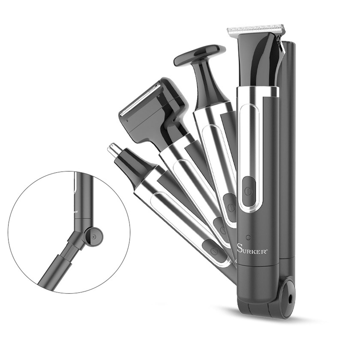 Men'S Grooming Razor Kit - Surker-Afeitadora 4 en 1 para hombre,