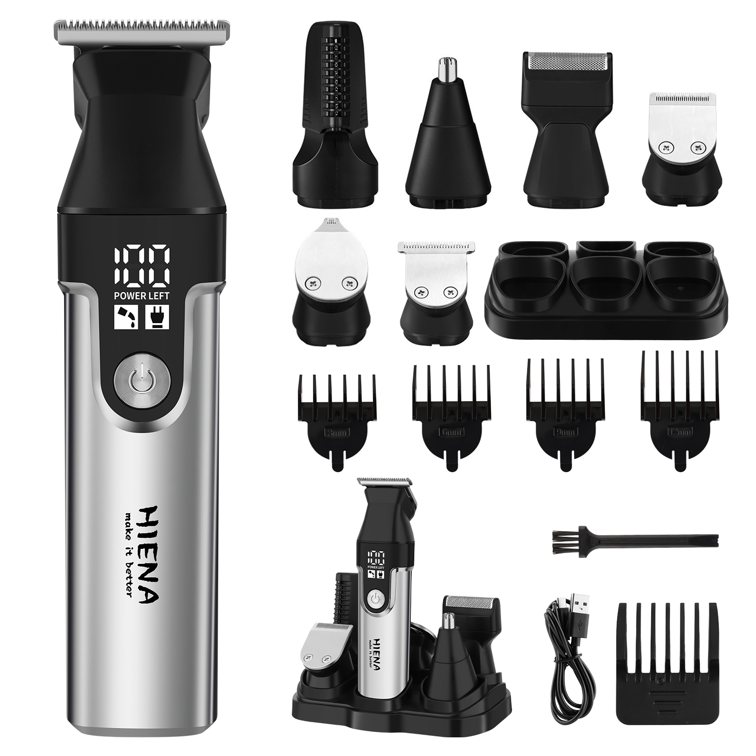 Men'S Grooming Blade - HIENA Set Profesional Multifuncional de Cortapelos,