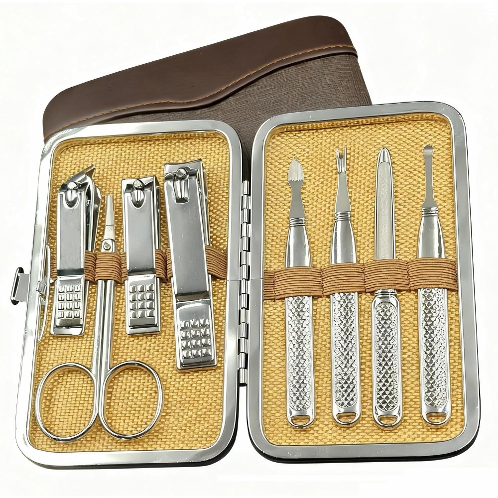 Men'S Grooming Accessories Kit - Juego profesional de manicura y pedicura