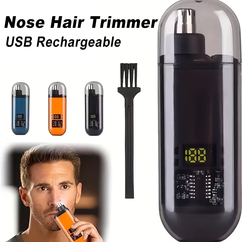 Eyebrow Razor Trimmer - Recortador de Vello Nasal Recargable, Depilador
