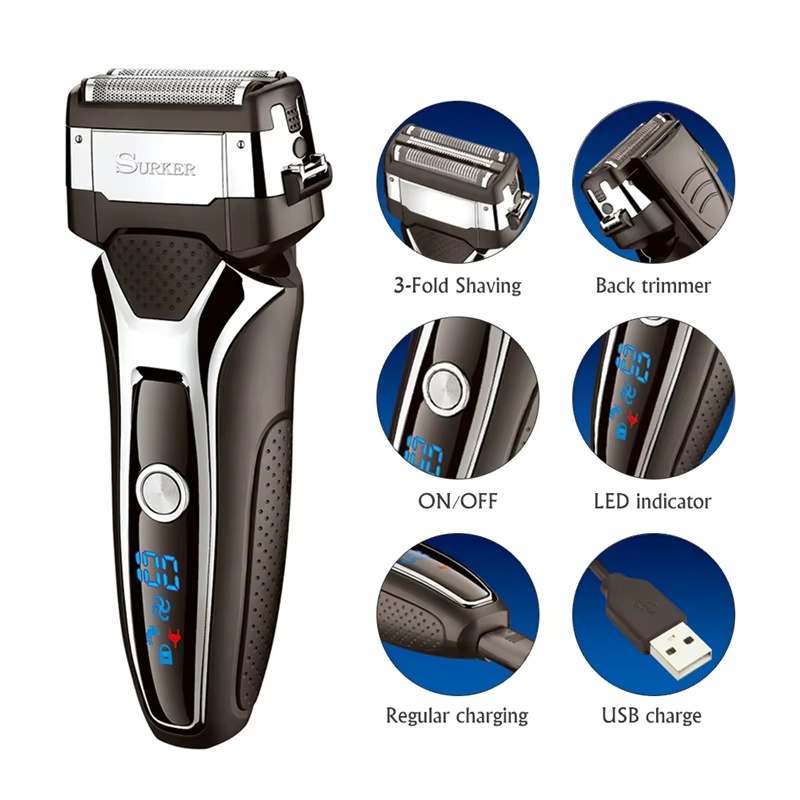 Men'S Grooming Razor Kit - Afeitadora eléctrica Surker para hombres, afeitadora