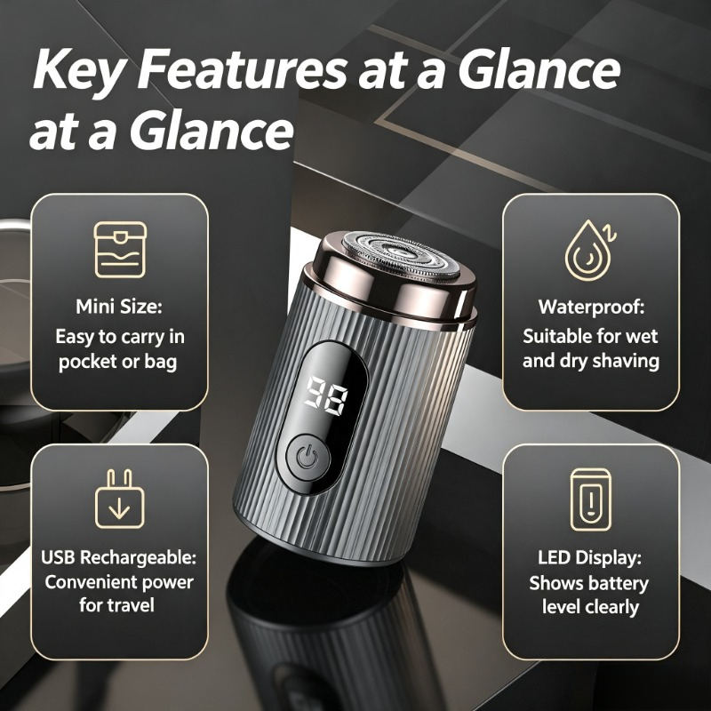 Mini Afeitadora Eléctrica 2026 - Men'S Grooming Razor Kit reseña y precio