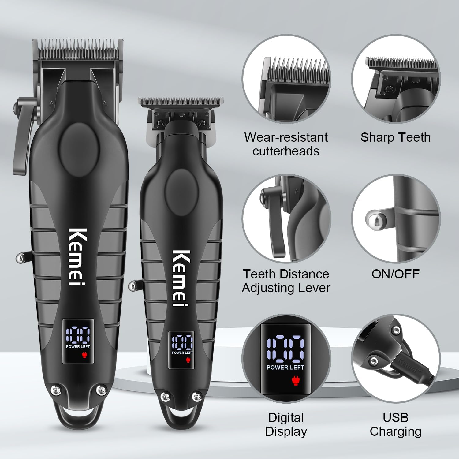 Kemei Kit de cortapelos para h - Men'S Grooming Scissors reseña y precio