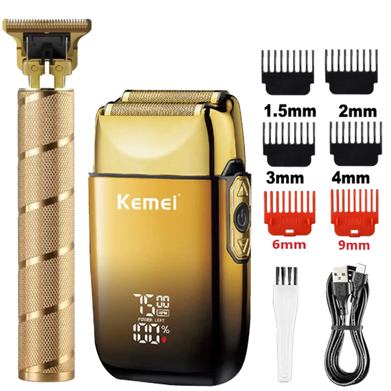 Kemei KM-TX10 T9 Recortadora d - Men'S Grooming Razor Kit reseña y precio